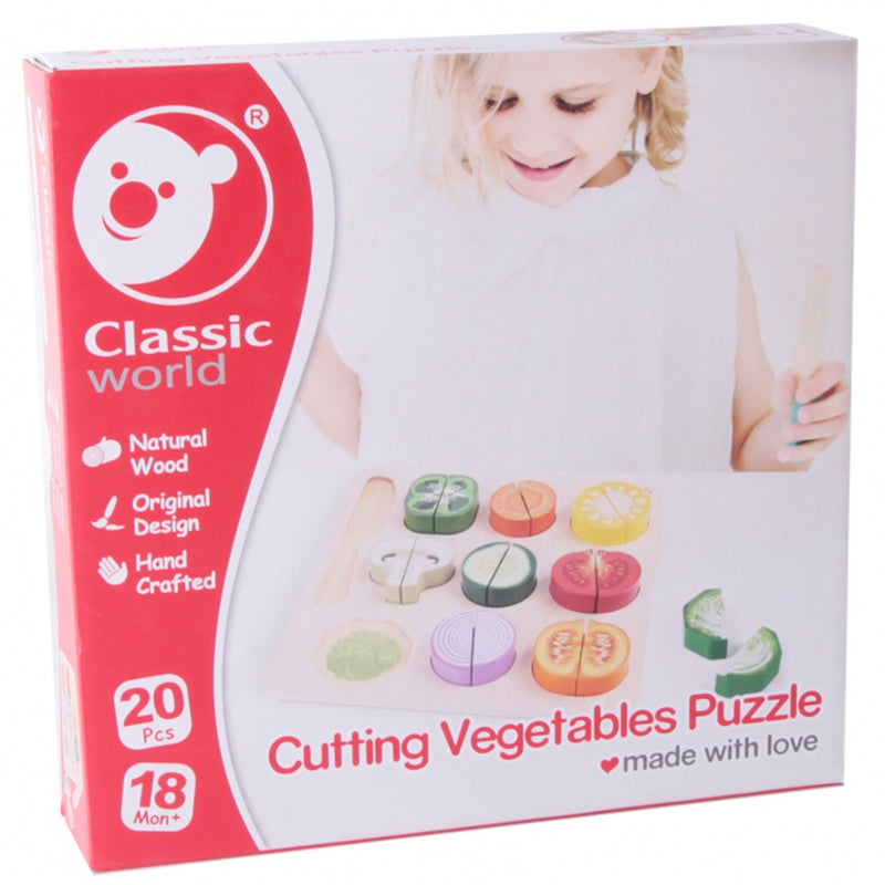 CLASSIC WORLD Houten Groente Snijset