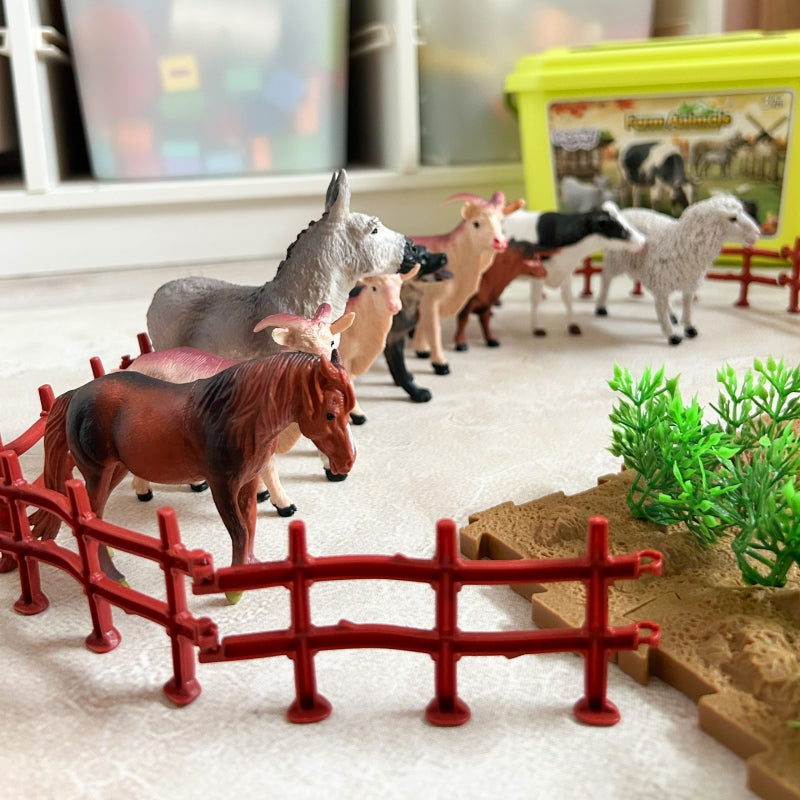 WOOPIE Speelset Boerderijdieren met Koffer – 57 stuks - Boerderij Figuren