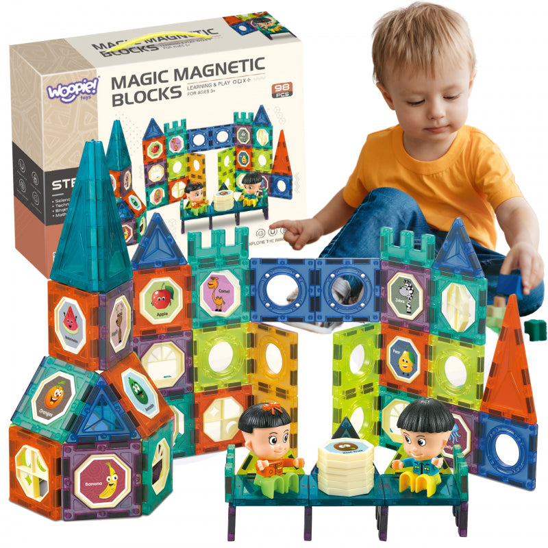 WOOPIE Magnetische Bouwblokken Kasteel 98 stuks