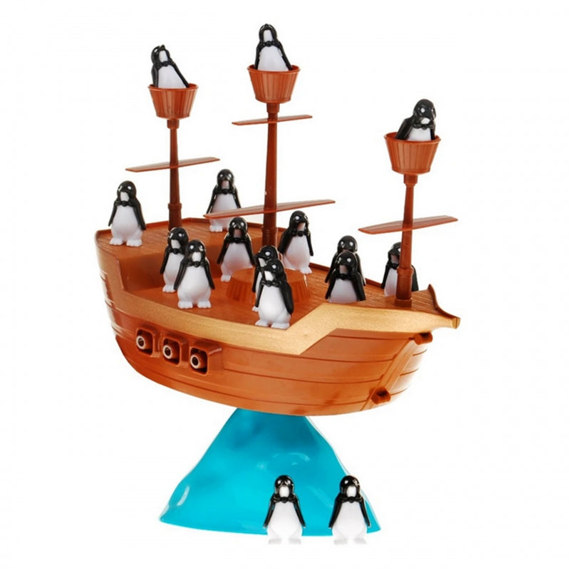 WOOPIE Piratenschip van Pinguïns spel - Balanceer de pinguïns op de Piratenschip
