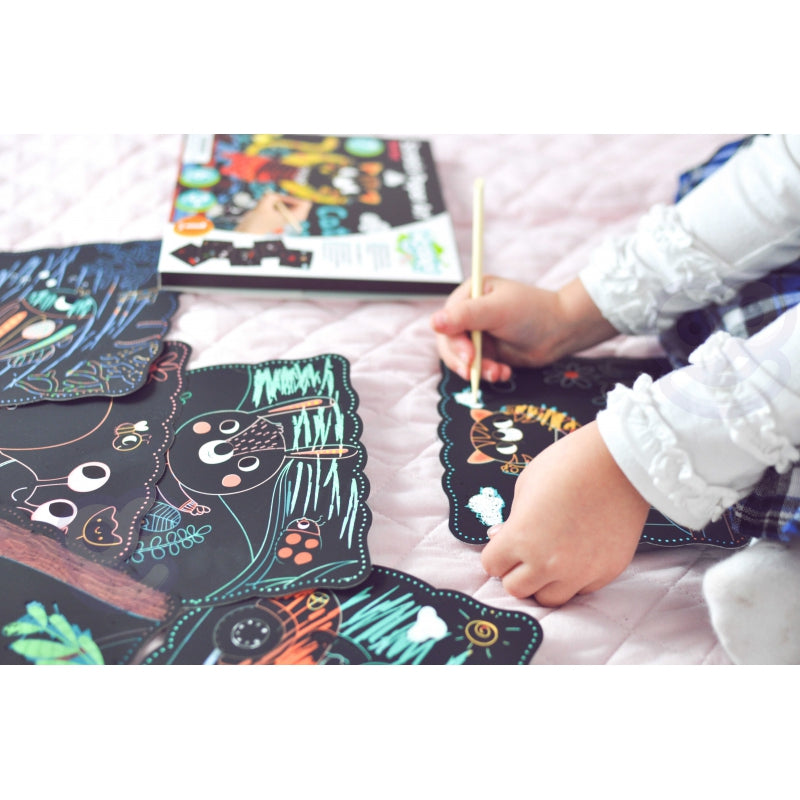 WOOPIE ART&FUN Krasschilderijen voor Kinderen 7 stuks