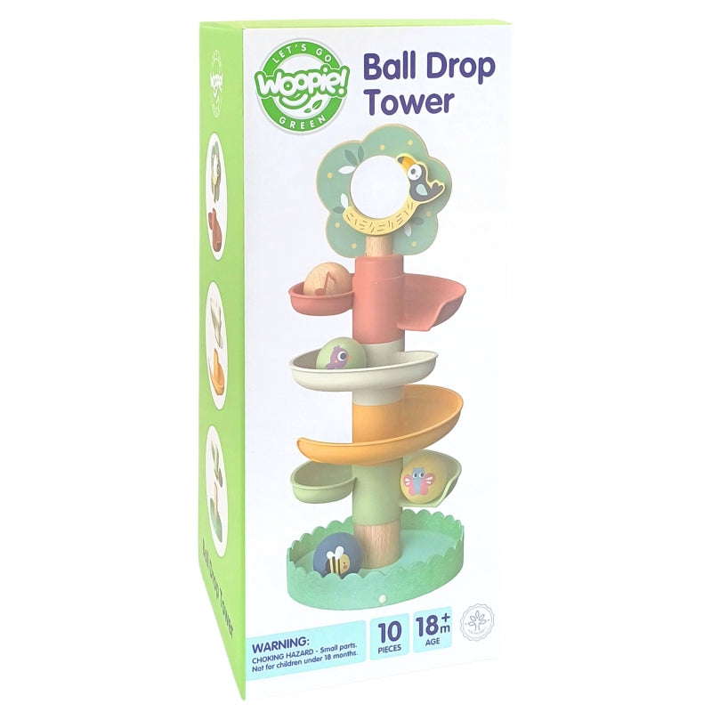 WOOPIE Houten ballen toren Sensorisch Educatief 6 stuks