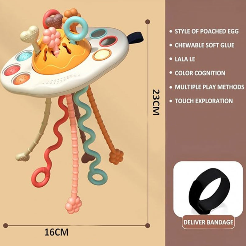 WOOPIE BABY Bijtring, Rammelaar & Multifunctioneel UFO voor baby's
