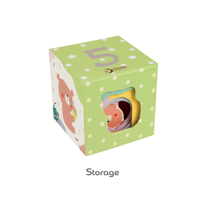 CLASSIC WORLD Bos-thema Kubusset , Puzzel Dieren, 10 stuks, voor Peuters en Baby's