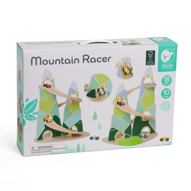 CLASSIC WORLD Houten Racebaan met thema berglandschap