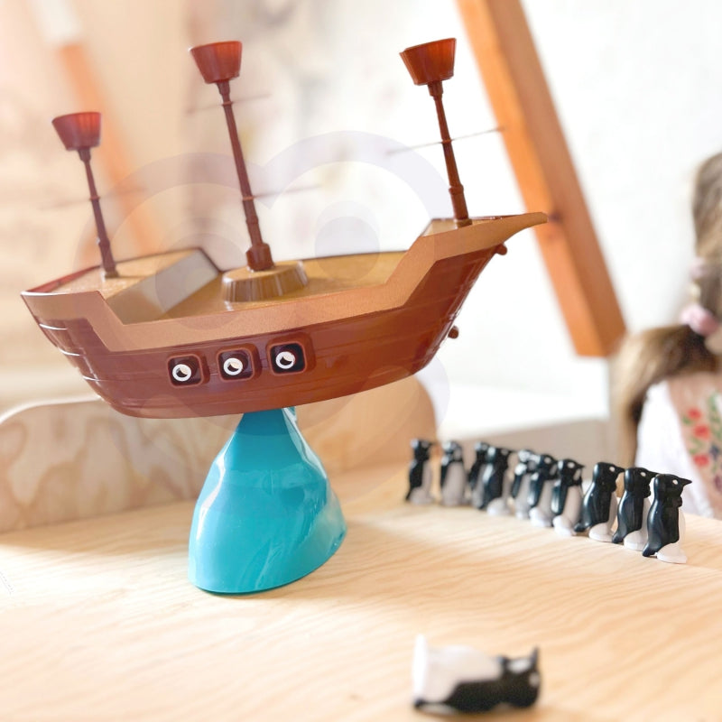 WOOPIE Piratenschip van Pinguïns spel - Balanceer de pinguïns op de Piratenschip