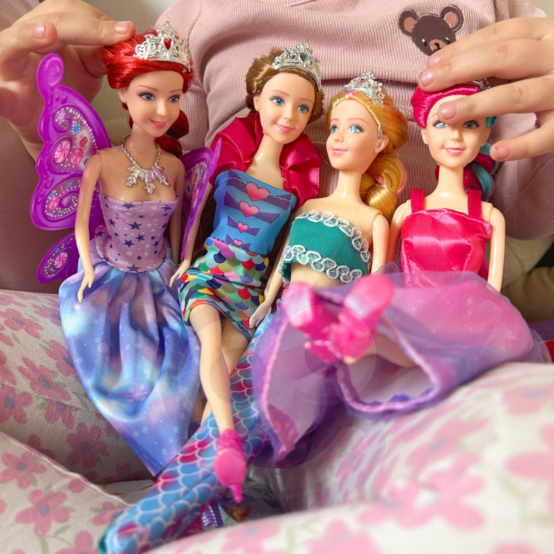 WOOPIE SpeelgoedSet van 4 Magische Prinsessen inclusief Accessoires