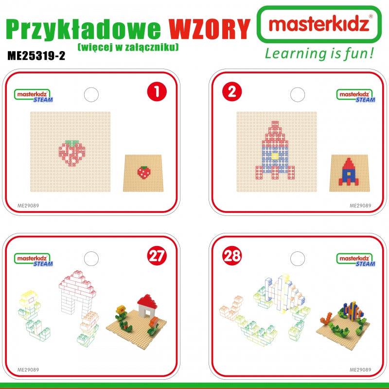 MASTERKIDZ Houten Educatieve Tafel + STEM muur Accessoires + 563 Blokken
