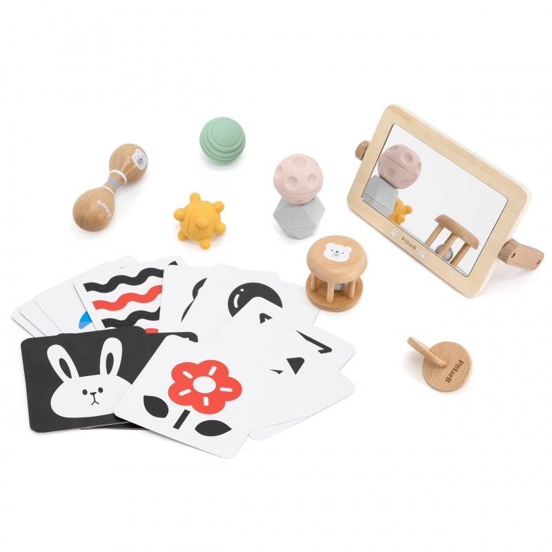 VIGA Educatieve Baby Speelgoedbox van geboorte tot 6 maanden