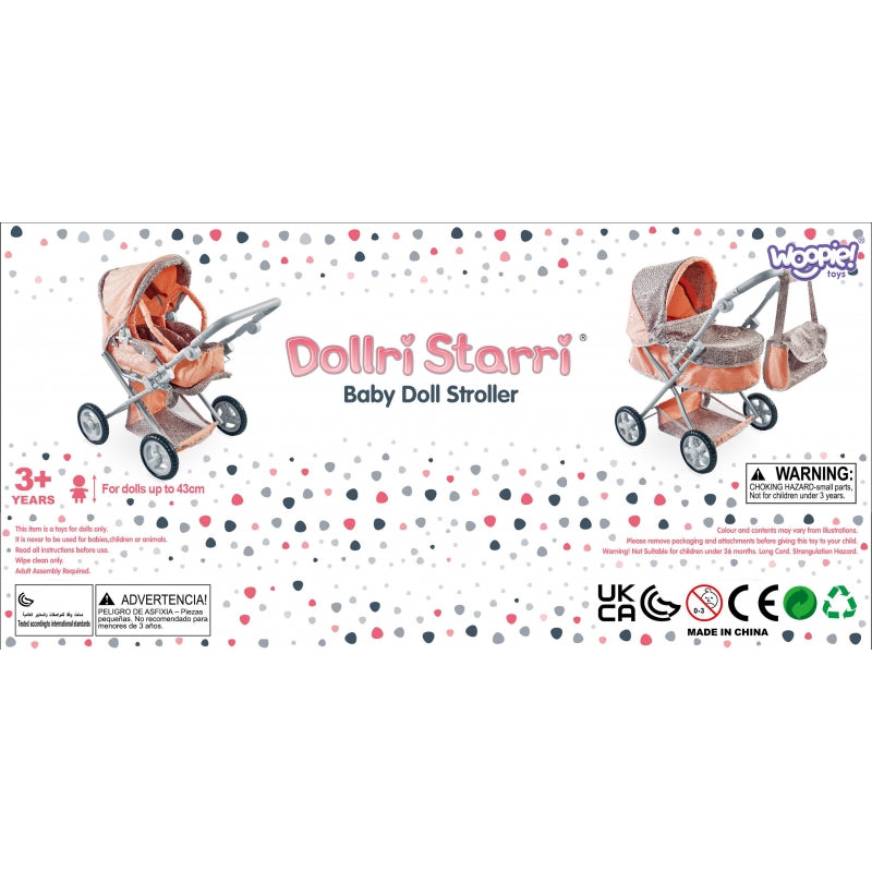 WOOPIE Poppenwagen 4-in-1 Draagzak Verstelbaar