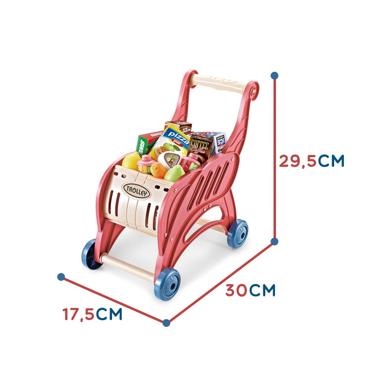 WOOPIE Speelgoed Supermarkt Winkelwagen inclusief 40 Accessoires