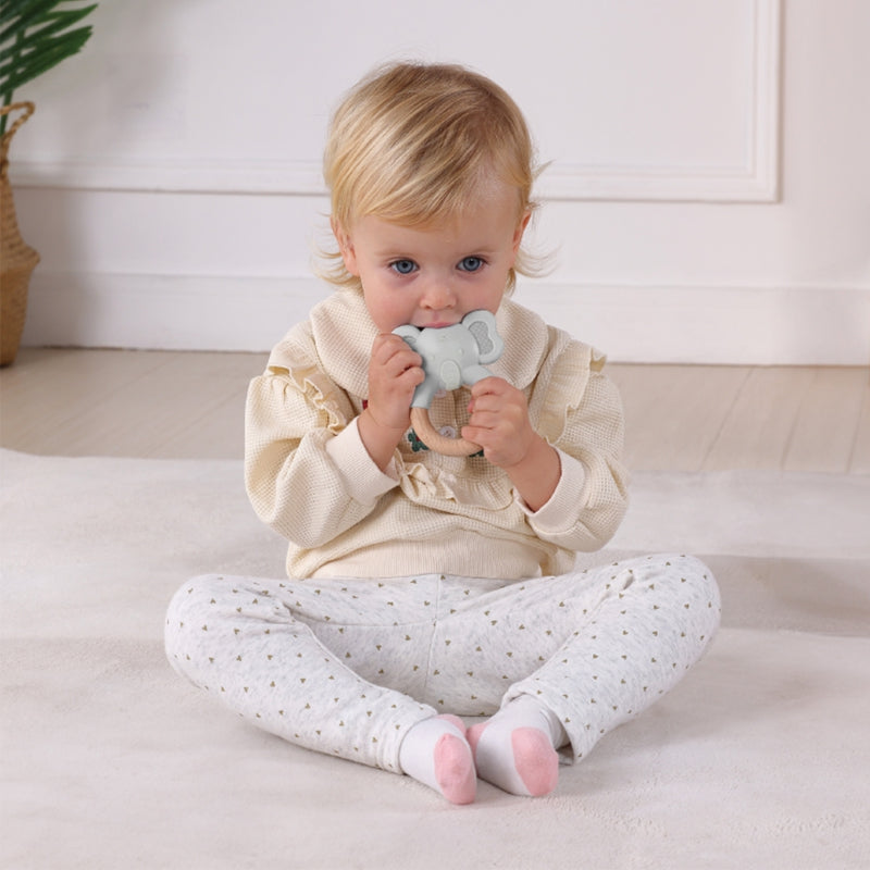 TOOKY TOY Houten Bijtring Olifant met Ring