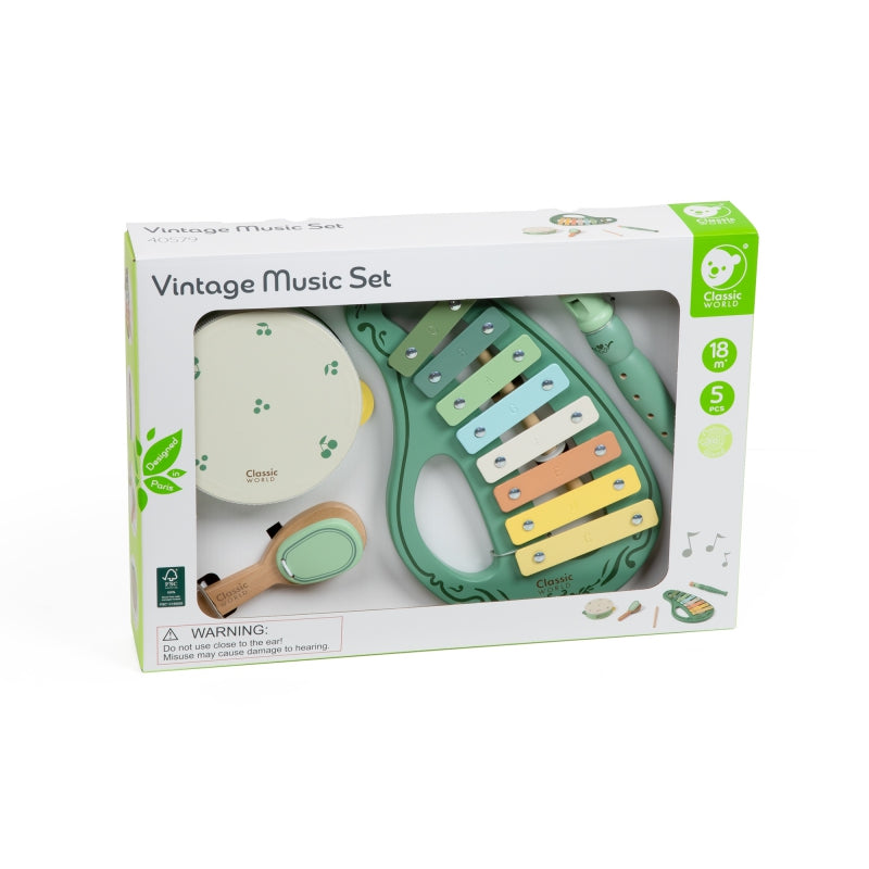 CLASSIC WORLD Houten Speelgoed Vintage Muziekinstrumenten