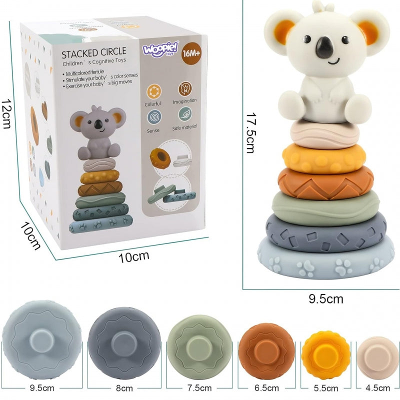 WOOPIE Educatief Stapelspel en Bijtspeeltje Koala voor Baby's