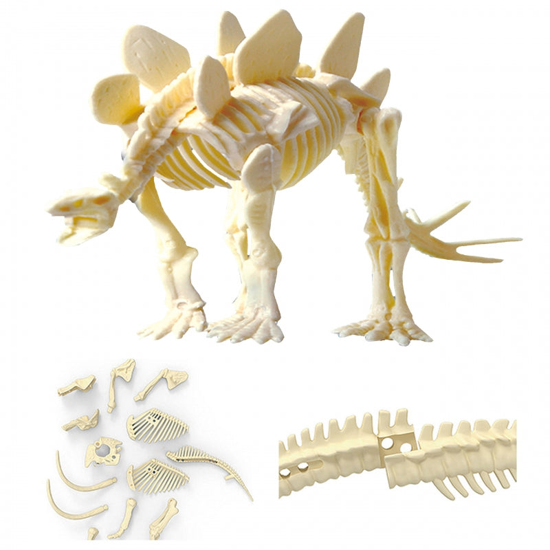 WOOPIE Speelgoed Dinosaurus Skelet Opgraven, graaf, reinig en bouw je eigen dinosaurus