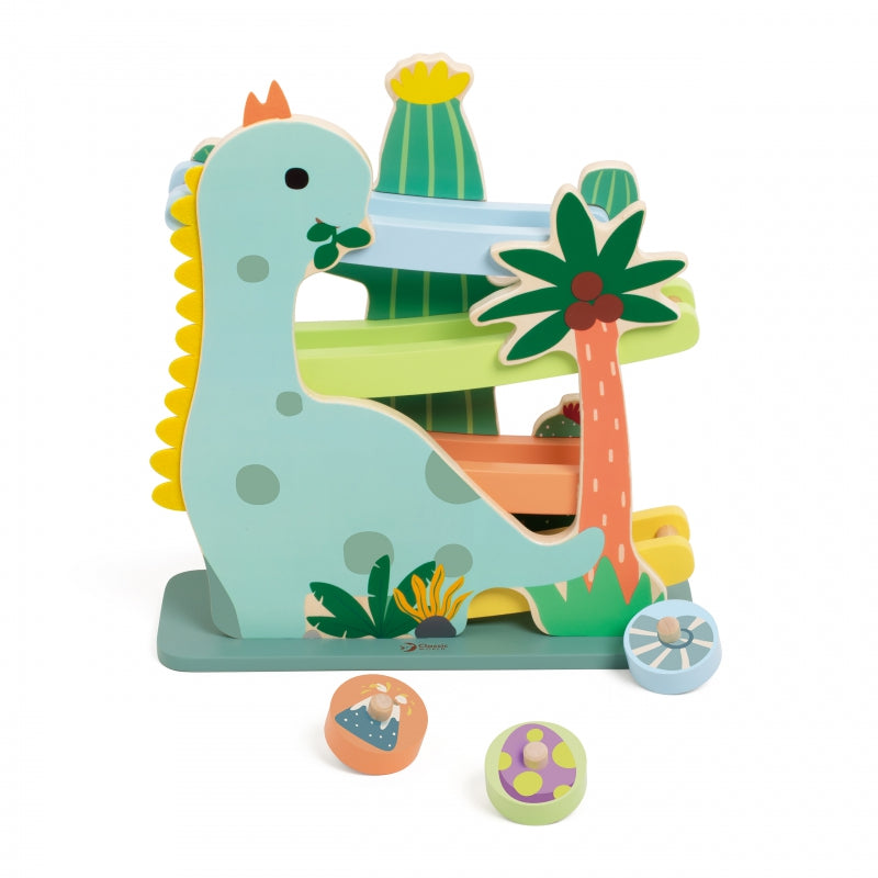 CLASSIC WORLD Kleurrijke Dinosaurusspeelbaan met Glijbaan 5-delig