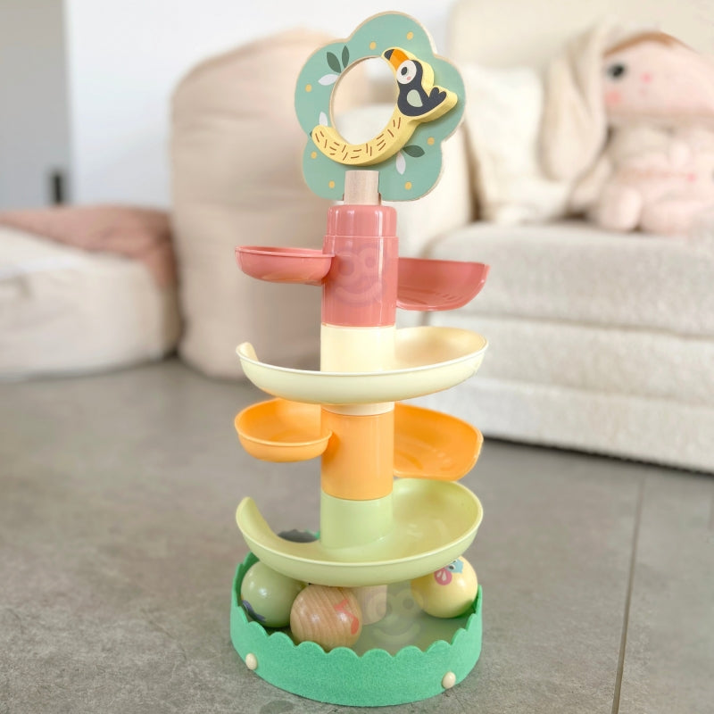 WOOPIE Houten ballen toren Sensorisch Educatief 6 stuks
