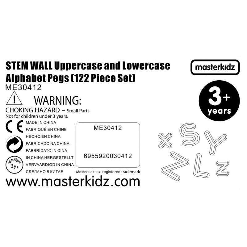 MASTERKIDZ Alfabetletterset voor STEM-wandpanelen - 122 stuks