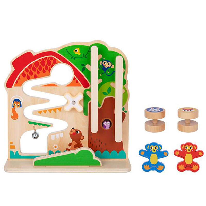 TOOKY TOY Houten Montessori activiteitenbord met doolhof