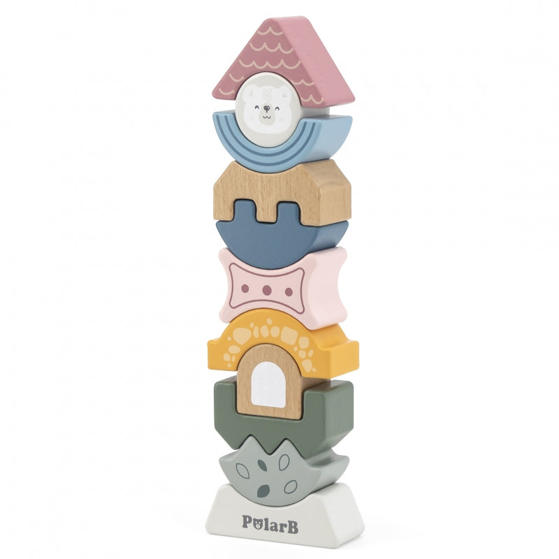 VIGA PolarB Houten Balancerende Toren Puzzel