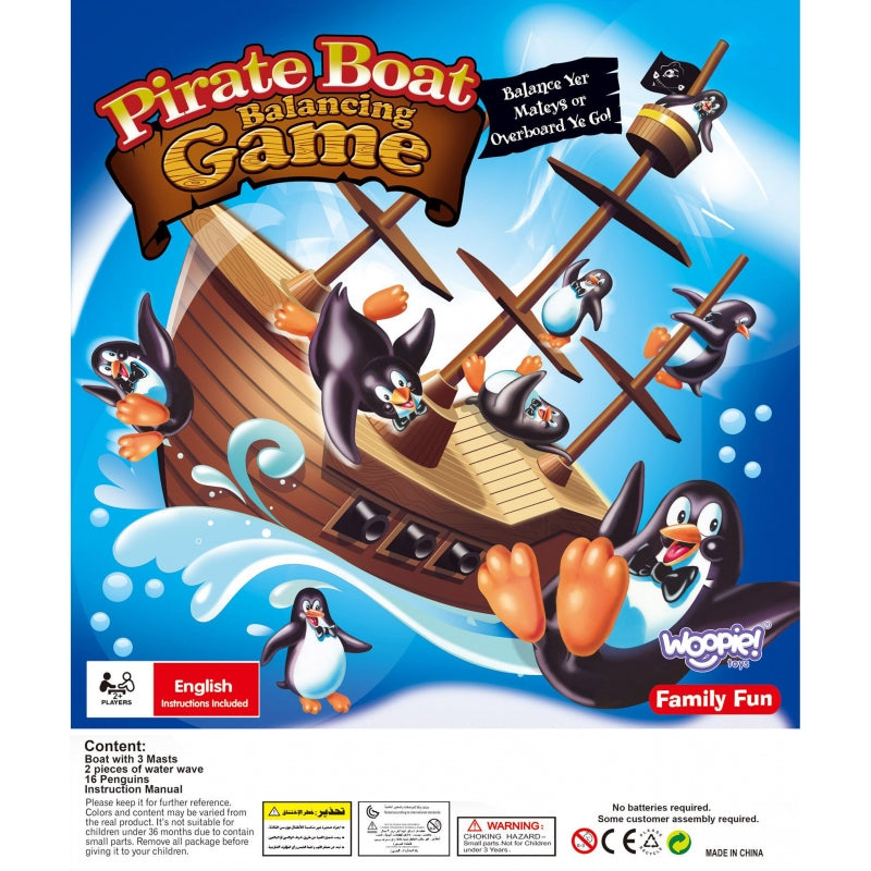 WOOPIE Piratenschip van Pinguïns spel - Balanceer de pinguïns op de Piratenschip