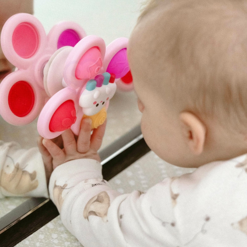 WOOPIE Fidget Spinner Pop-it Kosmische, 3 Verwisselbare Stuks, Roze