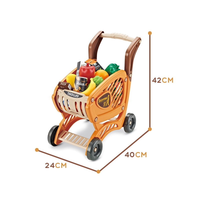 WOOPIE Speelgoed Winkelwagen voor Kinderen met Bewegende Onderdelen inclusief 42 Accessoires