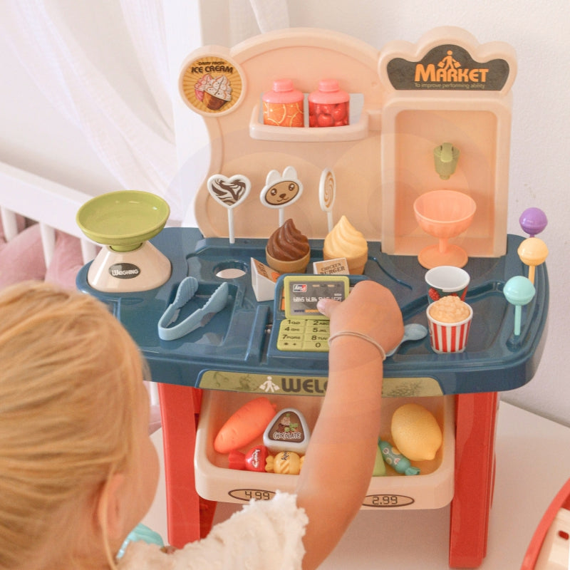 WOOPIE Speelgoed Supermarkt Winkelwagen inclusief 40 Accessoires