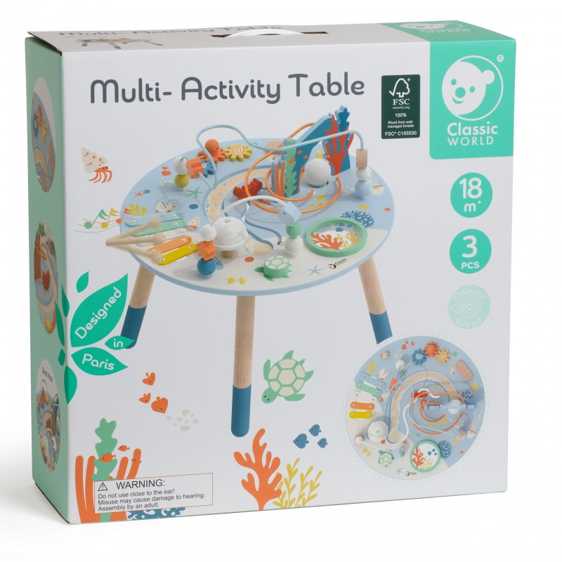 CLASSIC WORLD Houten Activiteitentafel "Sea Life" Thema met geluid