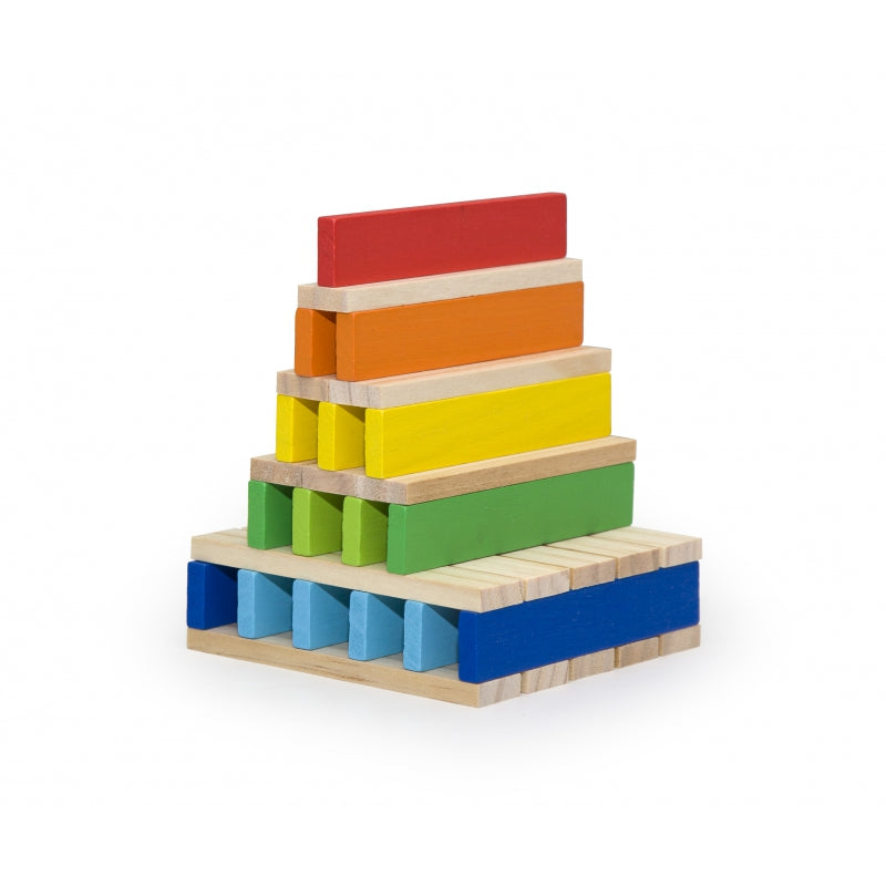 VIGA Houten Gebouwen Bouwstenen 250 stuks