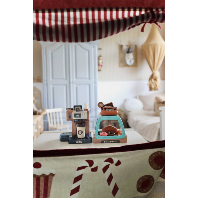 WOOPIE speelgoed Koffiebar, Koffiezetapparaat + Koekjesvitrine