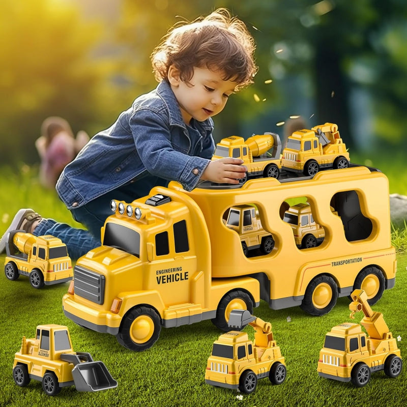 WOOPIE Speelgoed Wegtransportwagen set met 5 auto's - Pechhulp