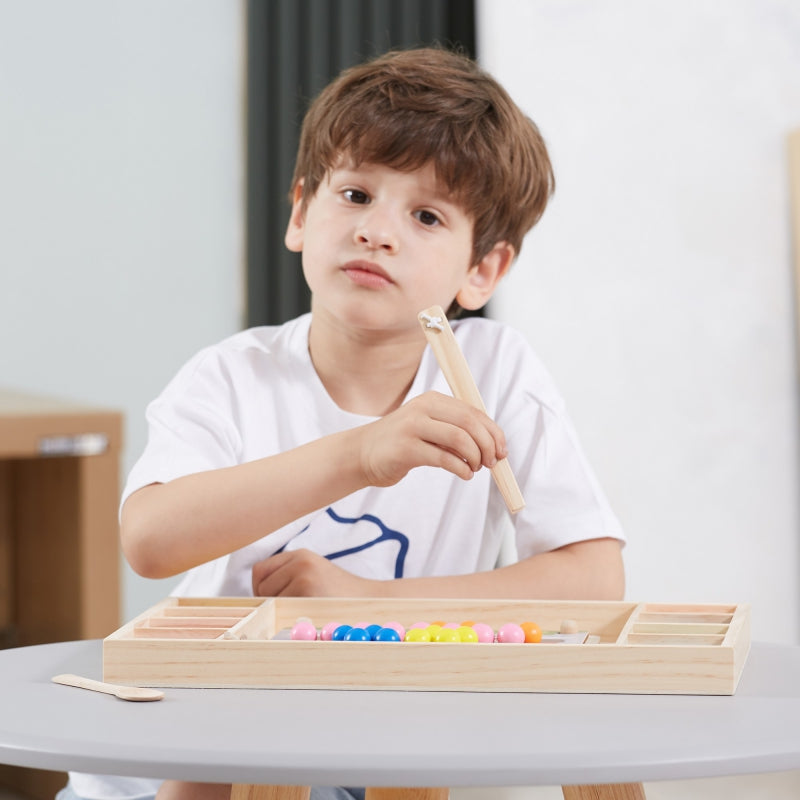 VIGA Houten Kralenspel "Pak en Match", Montessori Puzzel
