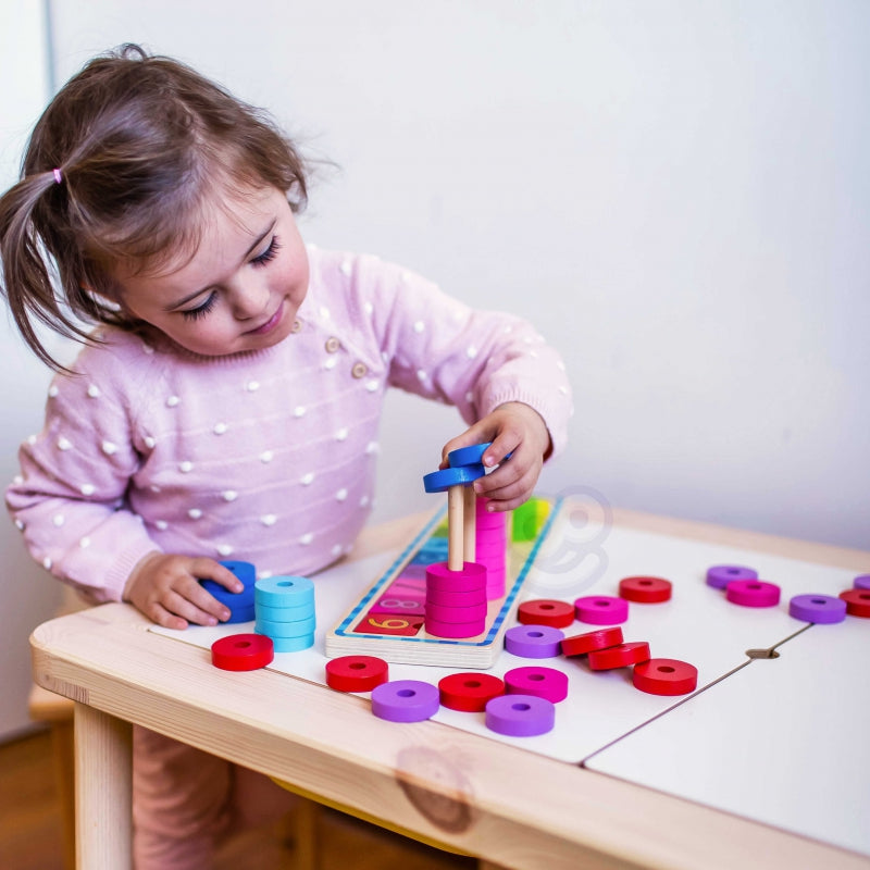 WOOPIE GREEN Tel- en Kleurenpuzzel Montessori – 56 stuks