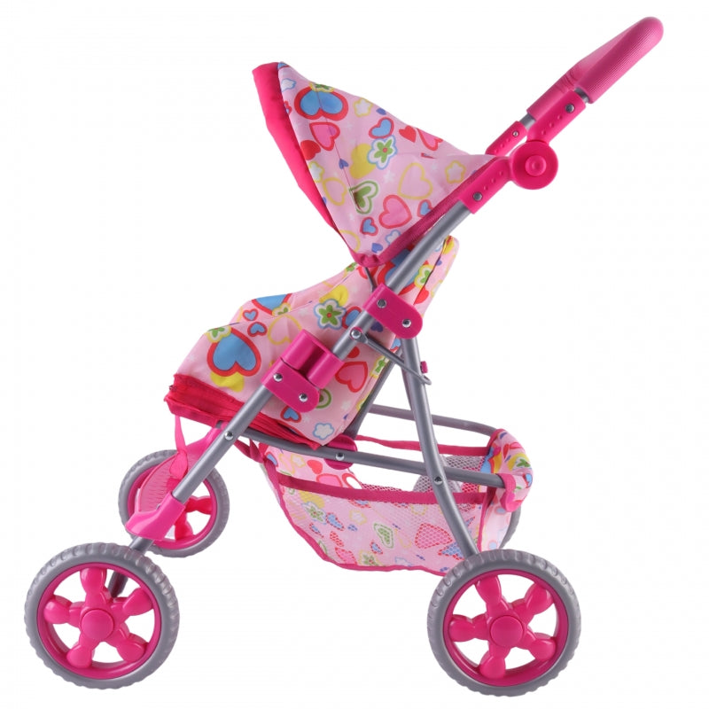 WOOPIE Kinderwagen Poppenwagen Hartjes Gekleurd