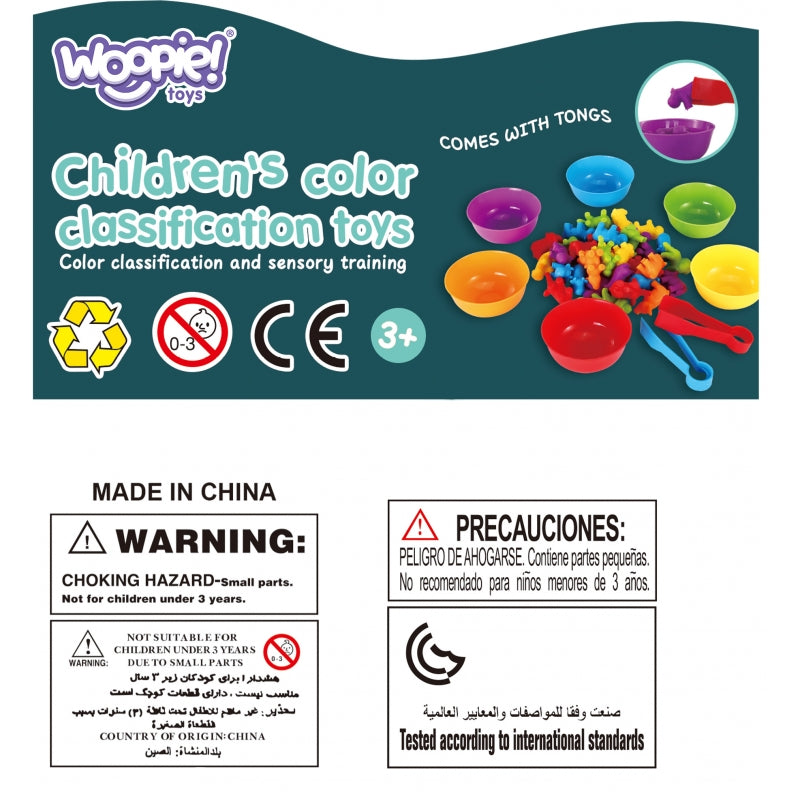 WOOPIE Leer kleuren, tellen en Engels, Zee-thema 111 stuks - Educatief Montessori speelgoed