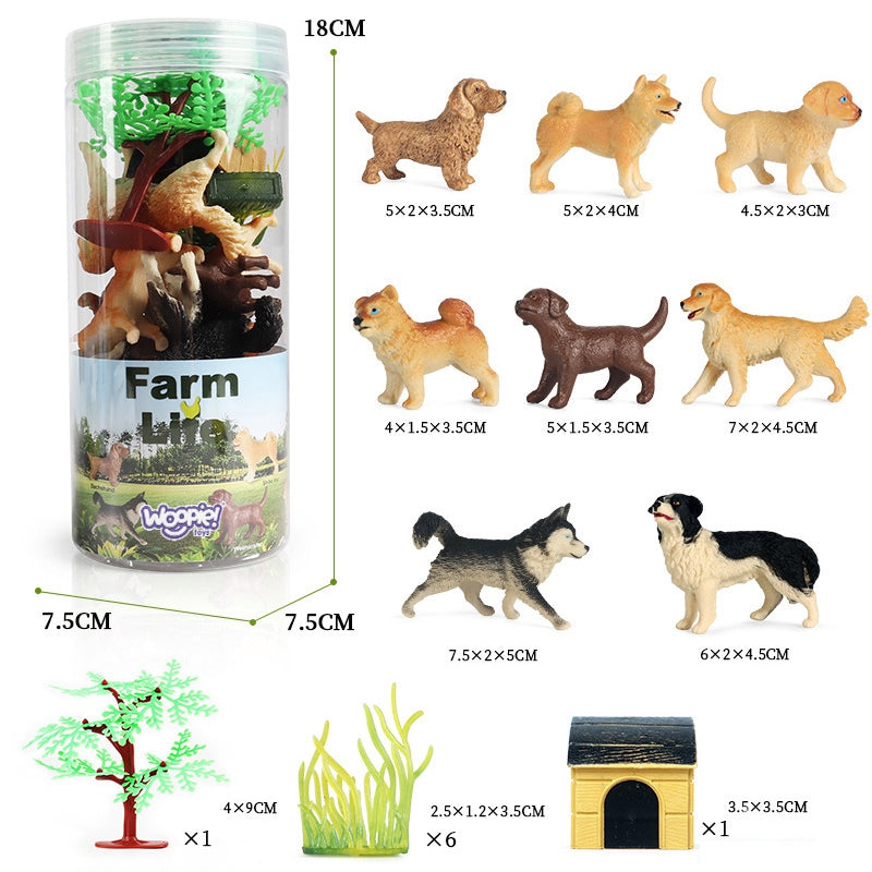 WOOPIE Hondenfiguurtjes, Honden beeldjes voor kinderen – 16 stuks