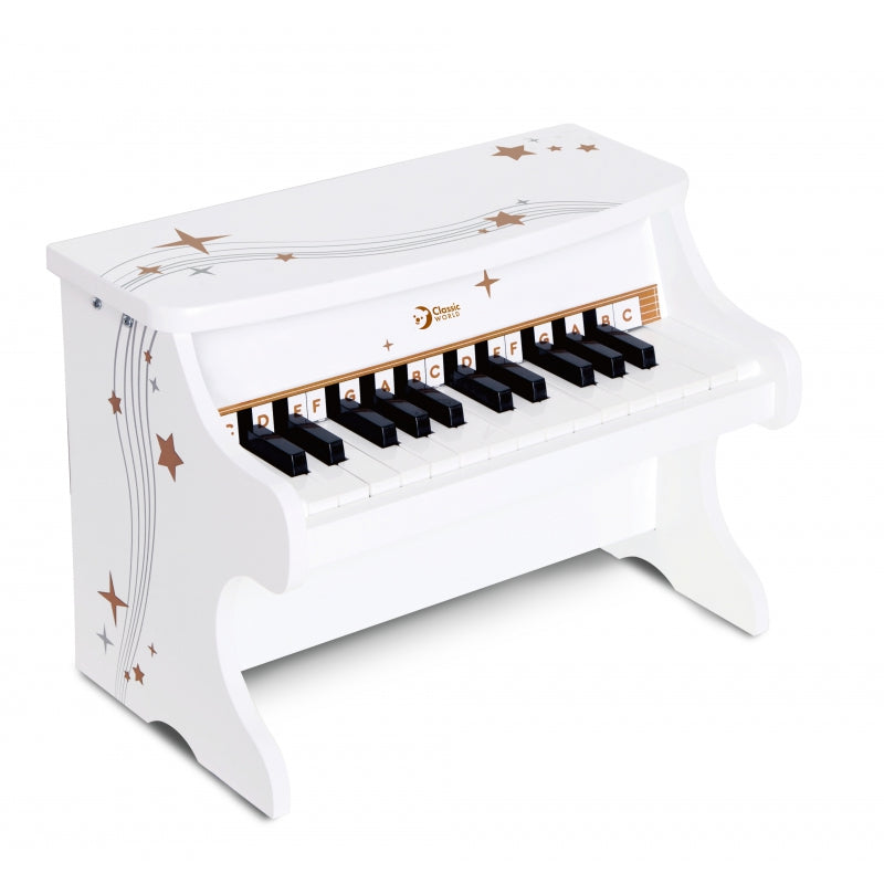 CLASSIC WORLD Houten Piano voor Kinderen + Leerboek