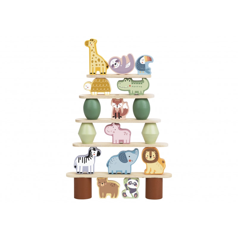 WOOPIE GREEN Houten Dieren Balance Stapelspel - FSC gercertificeerd