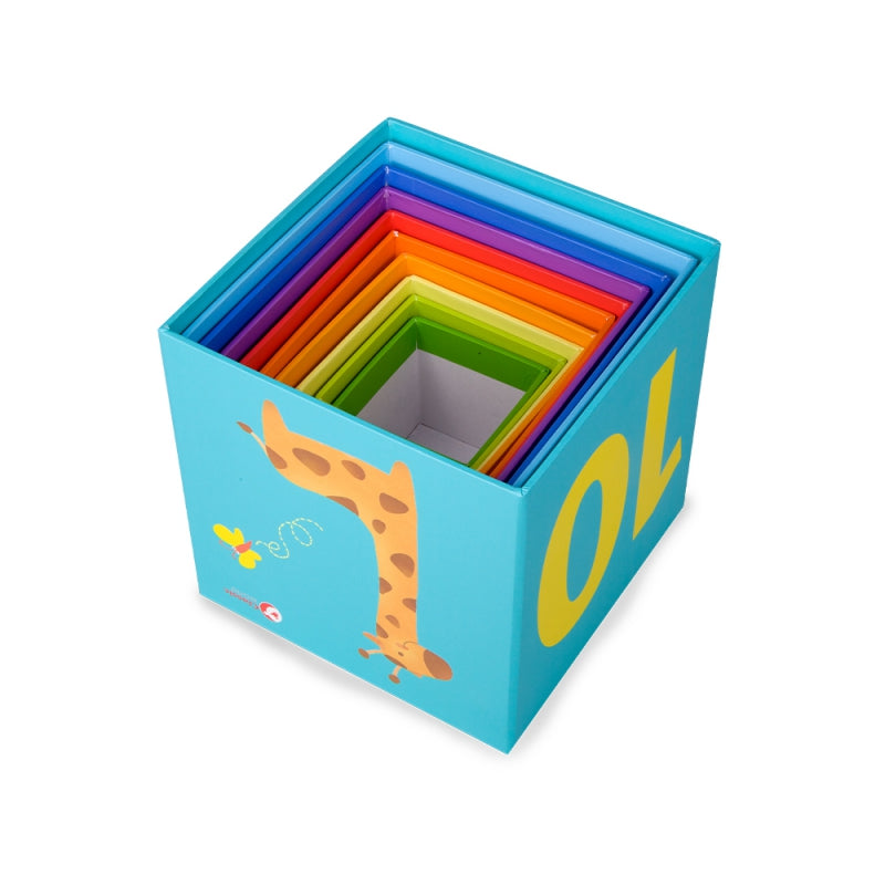 CLASSIC WORLD Baby Stapel Blokken - Torenpuzzel in Doos – Educatief Speelgoed