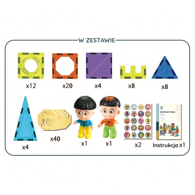 WOOPIE Magnetische Bouwblokken Kasteel 98 stuks