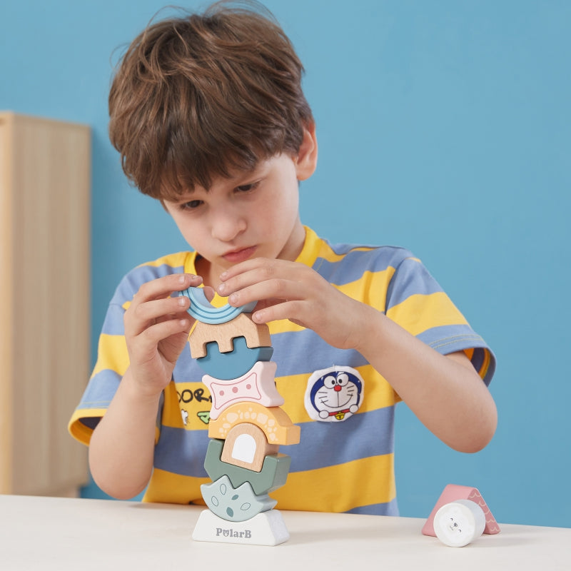 VIGA PolarB Houten Balancerende Toren Puzzel