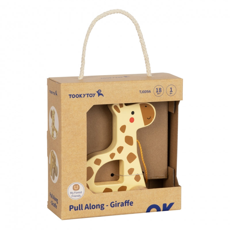 TOOKY TOY Houten Trekgiraf