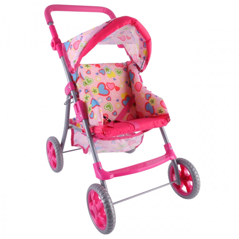 WOOPIE Kinderwagen Poppenwagen Hartjes Gekleurd