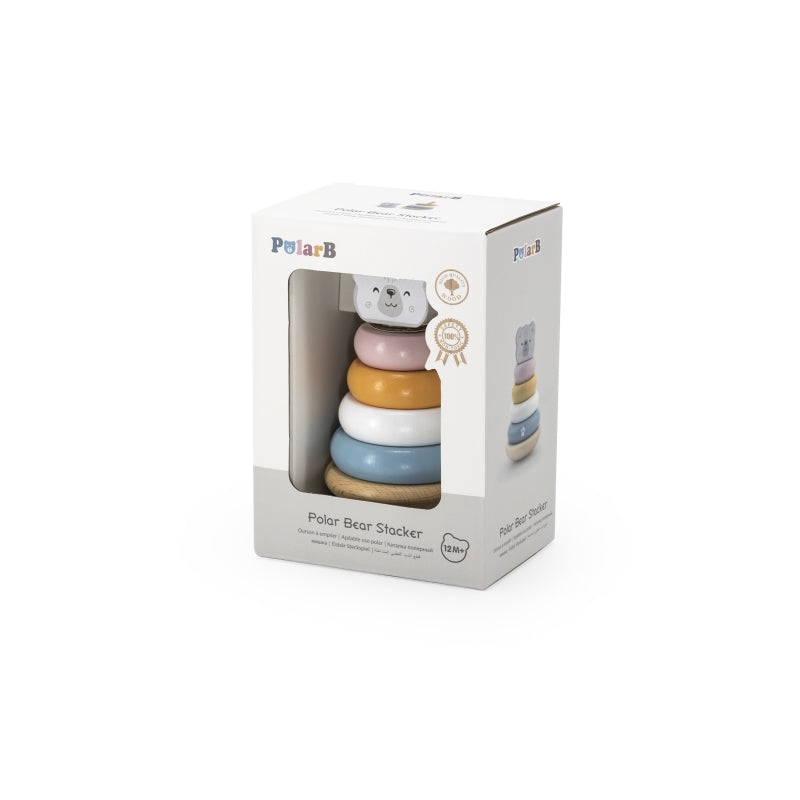VIGA PolarB Houten Educatieve Piramide toren IJsbeer voor Baby's