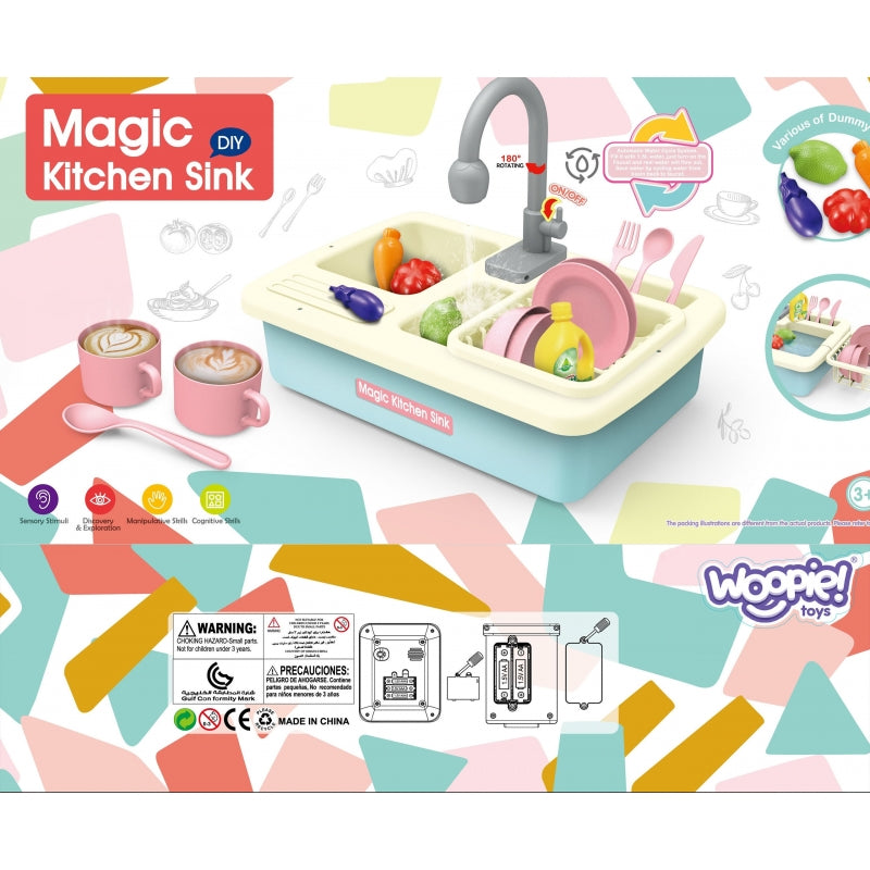 WOOPIE 2-in-1 speelgoed Gootsteen Keuken set met Kraan en Water