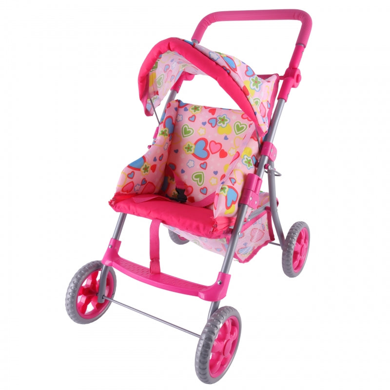 WOOPIE Kinderwagen Poppenwagen Hartjes Gekleurd