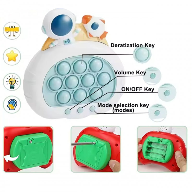 WOOPIE Spel Elektrisch Fidget POP IT spel, Antistress, Behendigheidsspel Kosmos