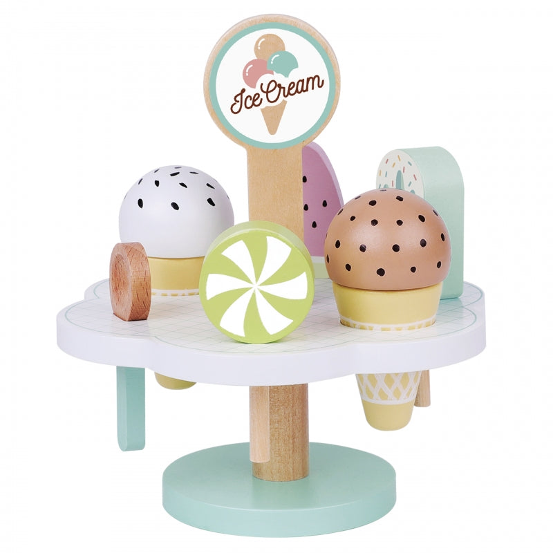 TOOKY TOY Houten Magnetisch speelgoed IJsjes op Standaard