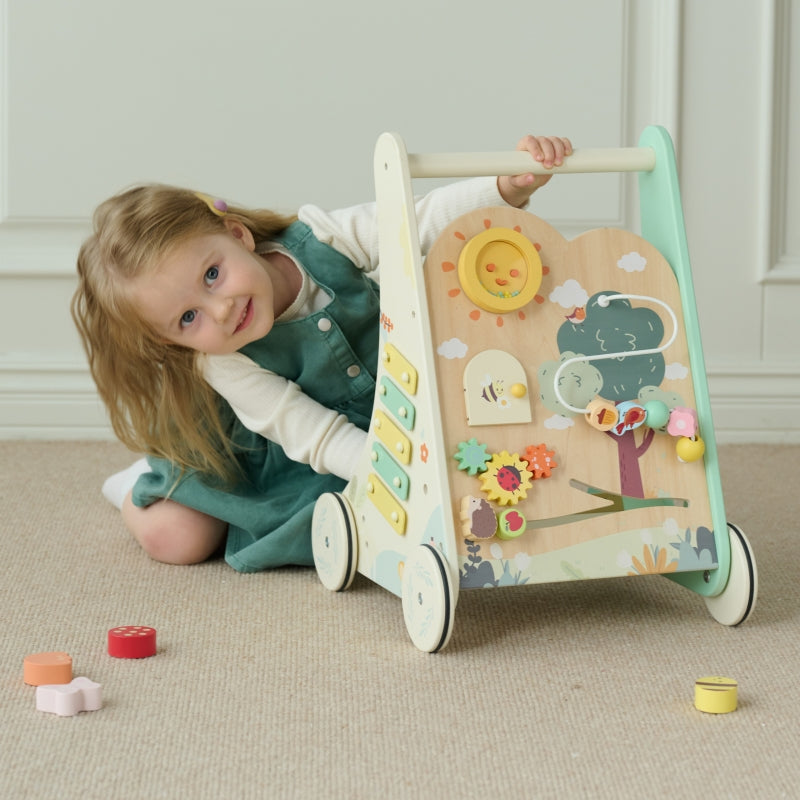 CLASSIC WORLD Houten Multifunctionele Duwwagen 8-in-1